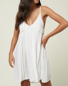 O'Neill Saltwater Solids Tank Dress White